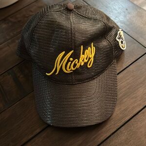 Brown mesh Disneyland Mickey baseball cap